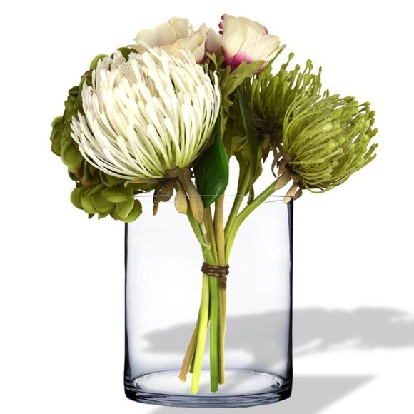 Crate&Barrel Other - HP 🎉 Large Cylinder Glass Vase + Jar